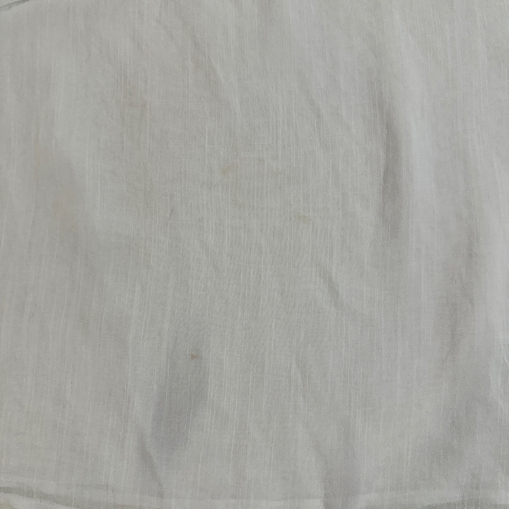 NYCC White Embroidered Floral Peasant Blouse Medium Boho Puff Sleeve Cottagecore - Picture 6 of 8